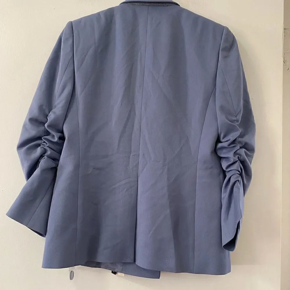 Topshop Ruched Sleeve Double Breasted Blazer US 6 NWT - Picture 2 of 9